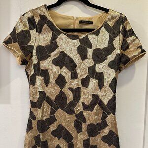 Gold & Black Rachel Zoe Minidress